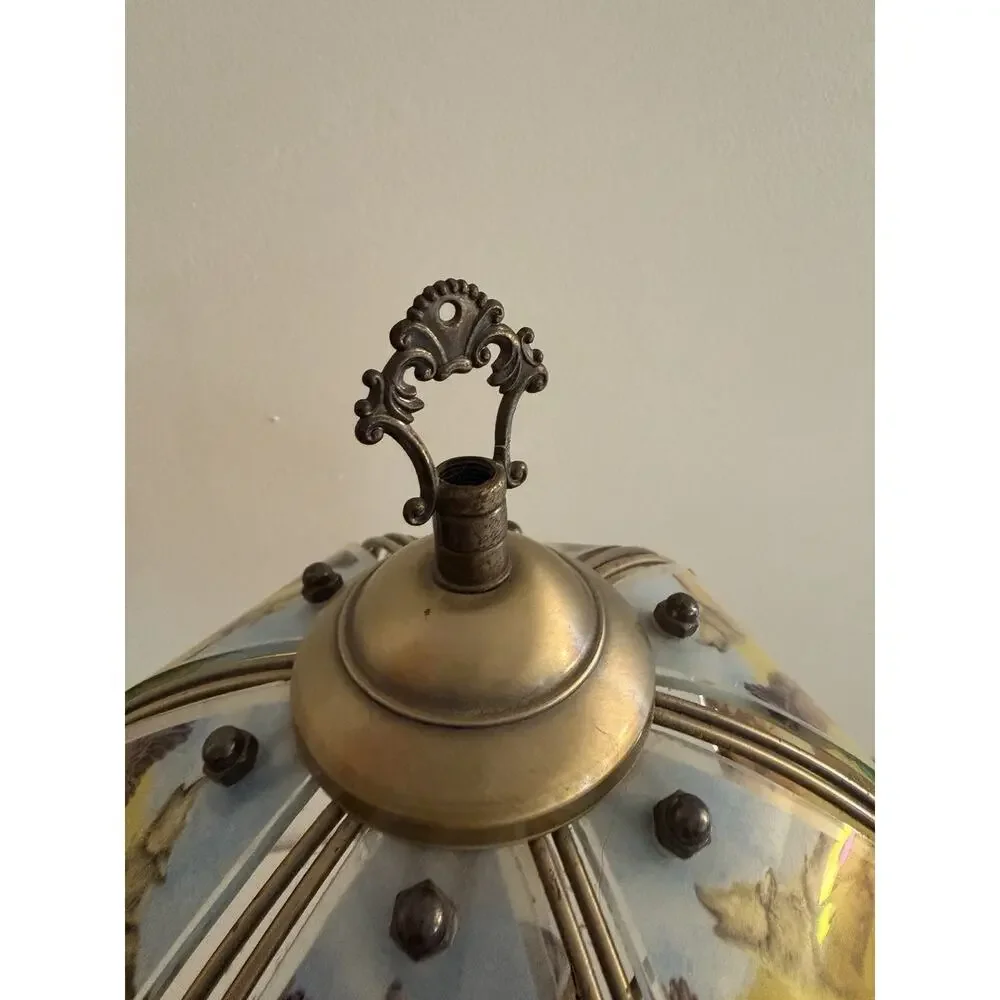 Vtg OK Lighting Touch Lamp Native American Wolf Deer Indigenous 3 Settings WORKS